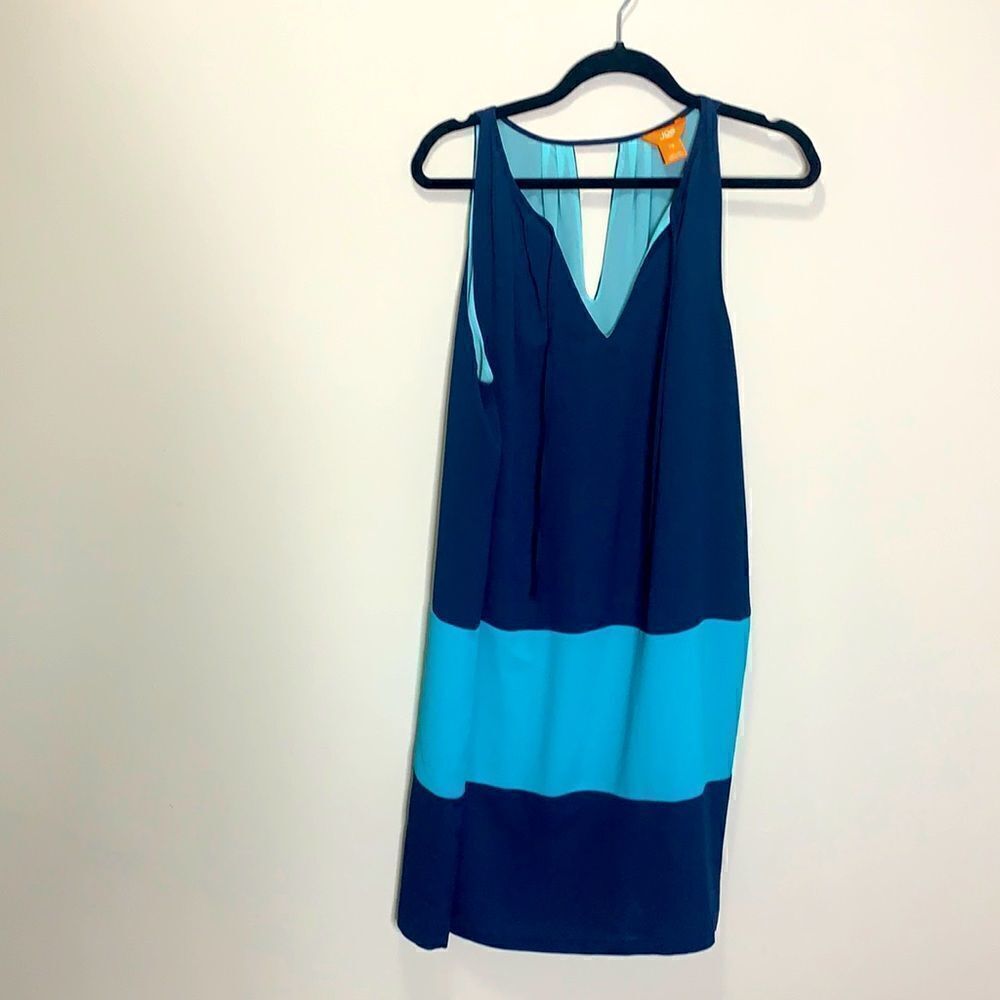 Joe Fresh large summer dress navy and teal (F1)